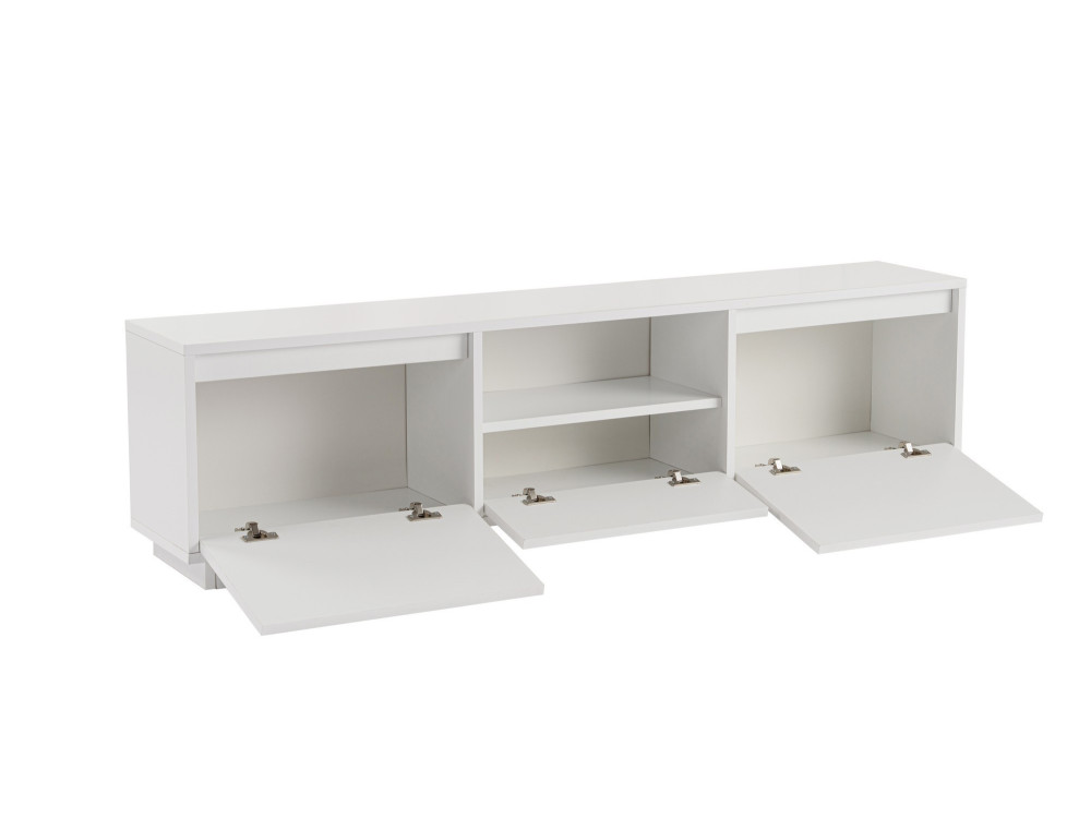 Mobile TV Vanguard in legno - 160 x 29 x 42 cm - Bianco naturale