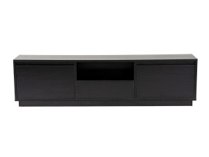 Porta TV in legno "Vanguard" 160 x 30 x 42 cm - Legno nero