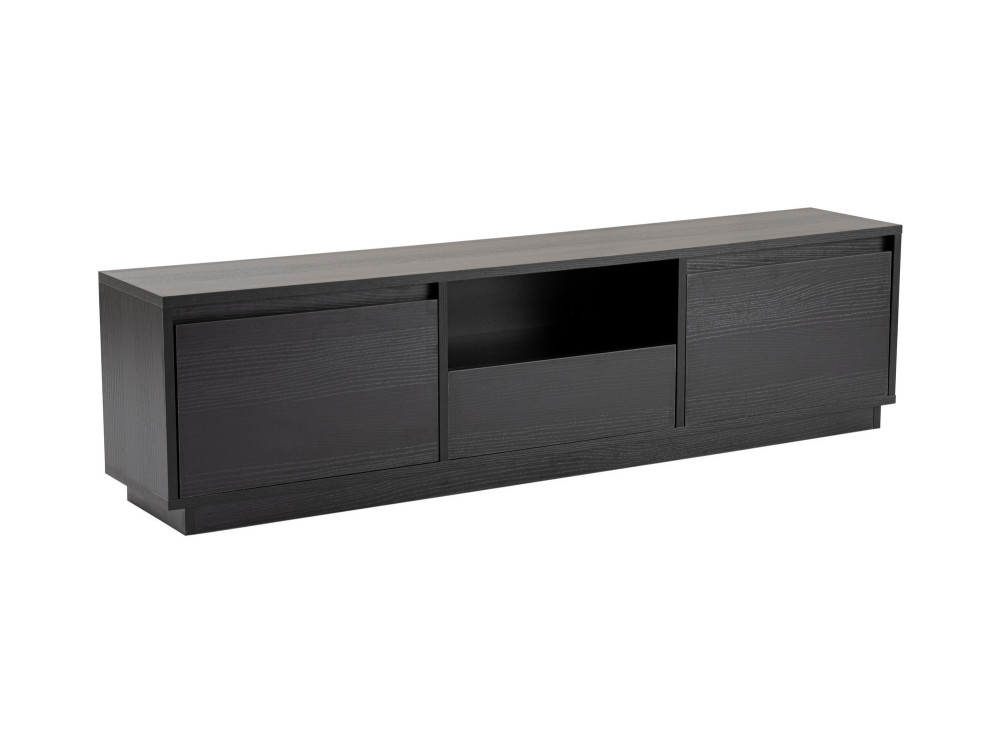 Porta TV in legno "Vanguard" 160 x 30 x 42 cm - Legno nero