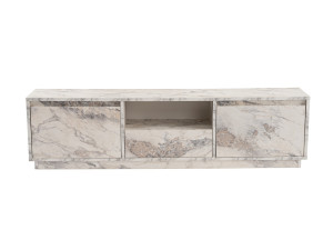 Porta TV in legno "Vanguard" 160 x 30 x 42 cm - marmo Fresia
