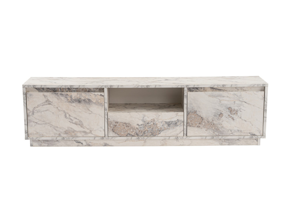 Porta TV in legno "Vanguard" 160 x 30 x 42 cm - marmo Fresia