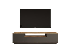 Porta TV in legno "FR7" - 180 x 44 x 44 cm - Pino AtlanticoAntracite