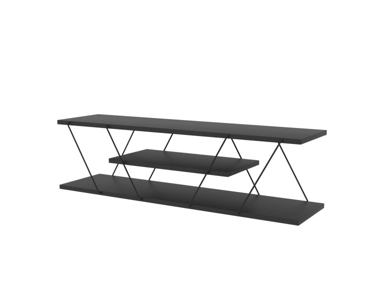 Mobile TV in legno "April" - 120 x 30 x 33 cm - Grigio antracite