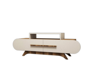 Mobile TV in legno "Rose" - 145 x 36 x 49 cm - Noce Crema