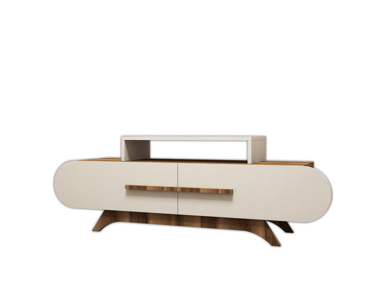 Mobile TV in legno "Rose" - 145 x 36 x 49 cm - Noce Crema