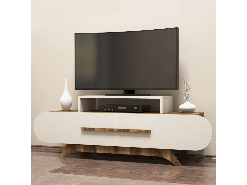 Mobile TV in legno "Rose" - 145 x 36 x 49 cm - Noce Crema