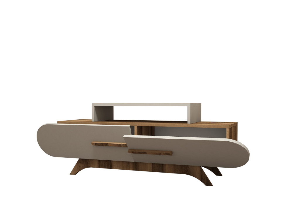 Mobile TV in legno "Rose" - 145 x 36 x 49 cm - Noce Crema