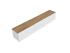 Mobile TV in legno "West" - 150 x 32 x 30 cm - Pino bianco atlantico