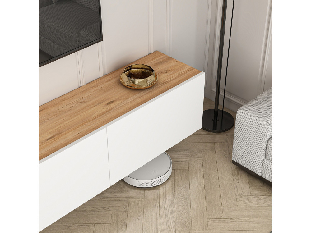 Mobile TV in legno "West" - 150 x 32 x 30 cm - Pino bianco atlantico