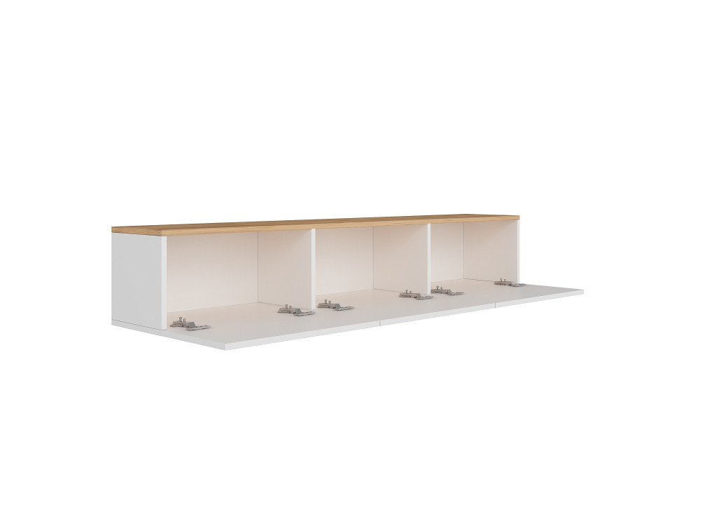 Mobile TV in legno "West" - 150 x 32 x 30 cm - Pino bianco atlantico