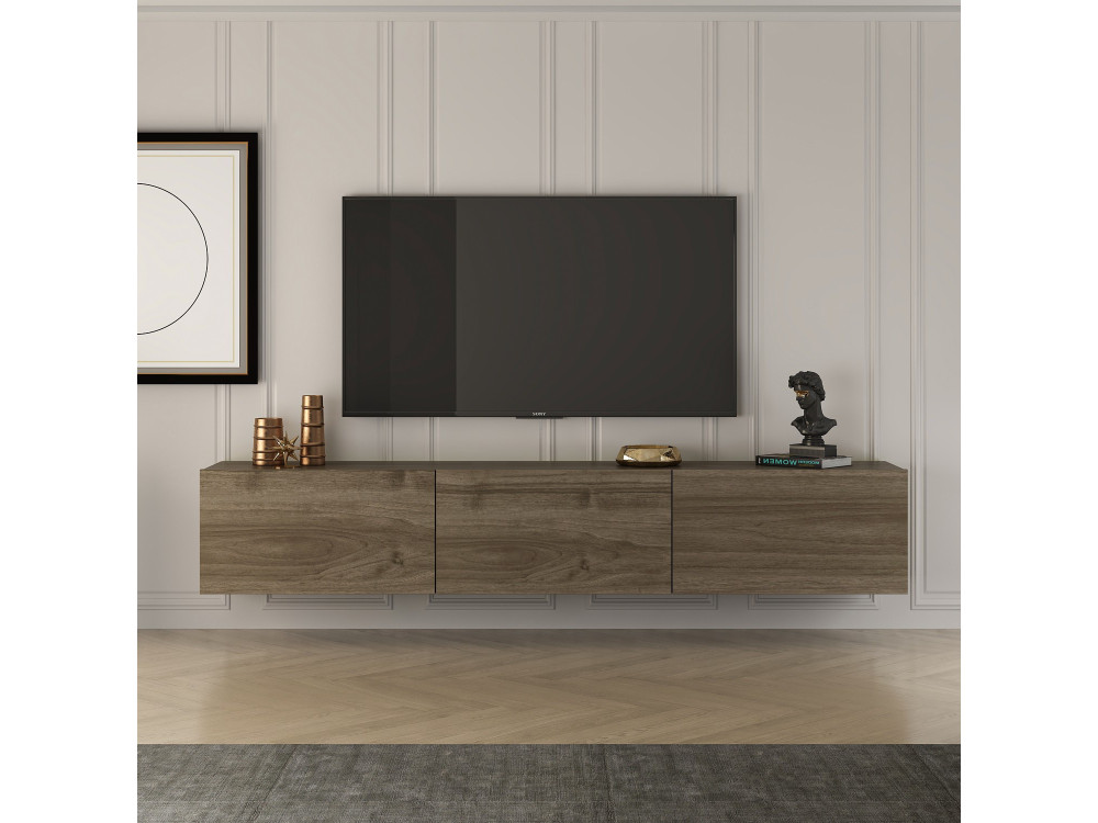 Porta TV in legno "West" - 150 x 32 x 30 cm - Noce