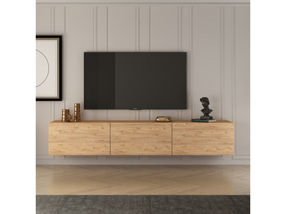 Mobile TV in legno "West" 150 x 32 x 30 cm - Pino Atlantico