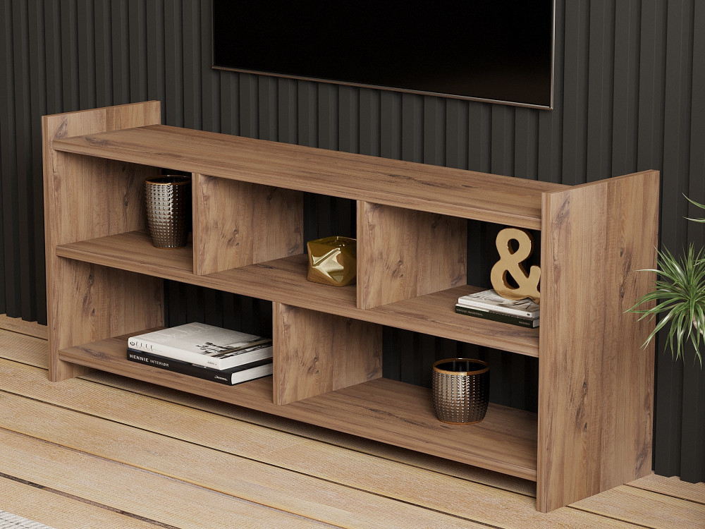 Mobile porta TV in legno "Pera" - 117 x 28 x 55 cm - Pino atlantico