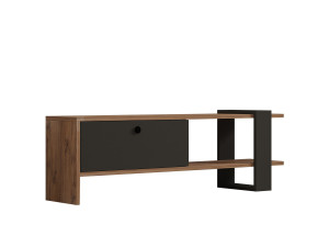 Mobile TV in legno "Ova" - 120 x 25 x 36 cm - Rovere antracite