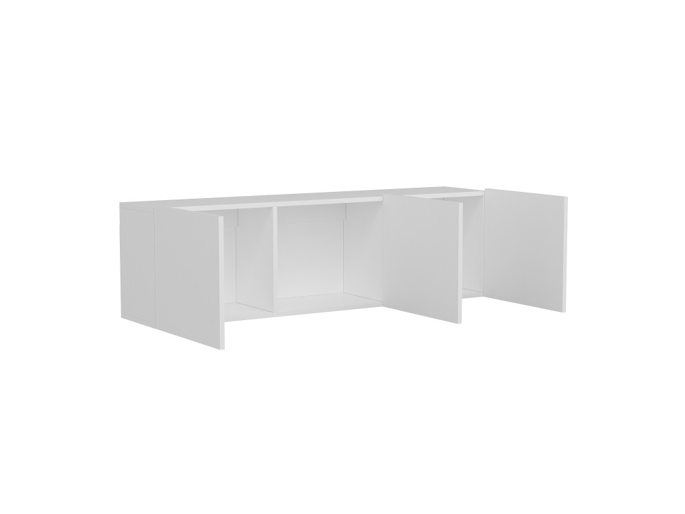 Porta TV in legno "White" - 150 x 31 x 44 cm - Bianco