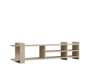 Porta TV in legno "Zeyna" - 156 x 29 x 40 cm - Travertino