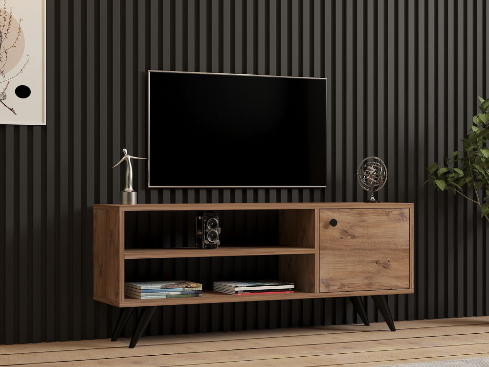 Porta TV in legno "Jena" - 120 x 29 x 50 cm - Pino Atlantico