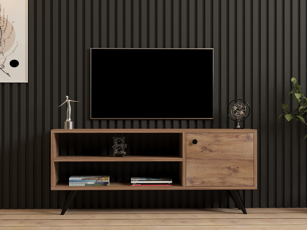 Porta TV in legno "Jena" - 120 x 29 x 50 cm - Pino Atlantico