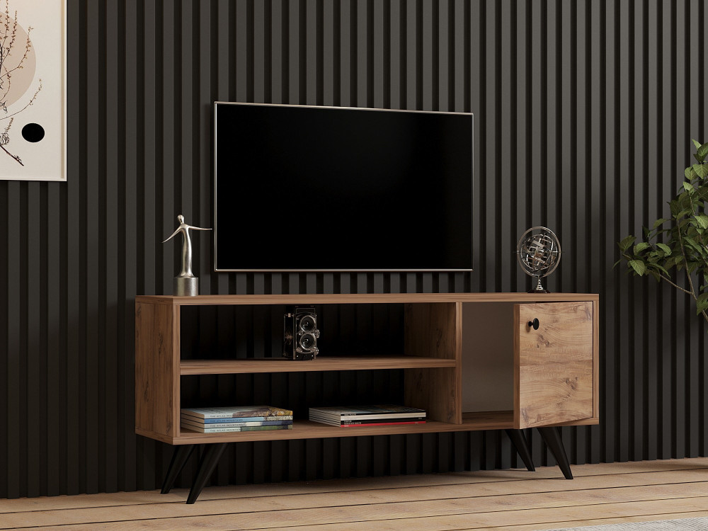 Porta TV in legno "Jena" - 120 x 29 x 50 cm - Pino Atlantico
