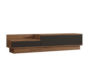Porta TV in legno "Asir" - 160 x 35 x 35 cm - Marrone