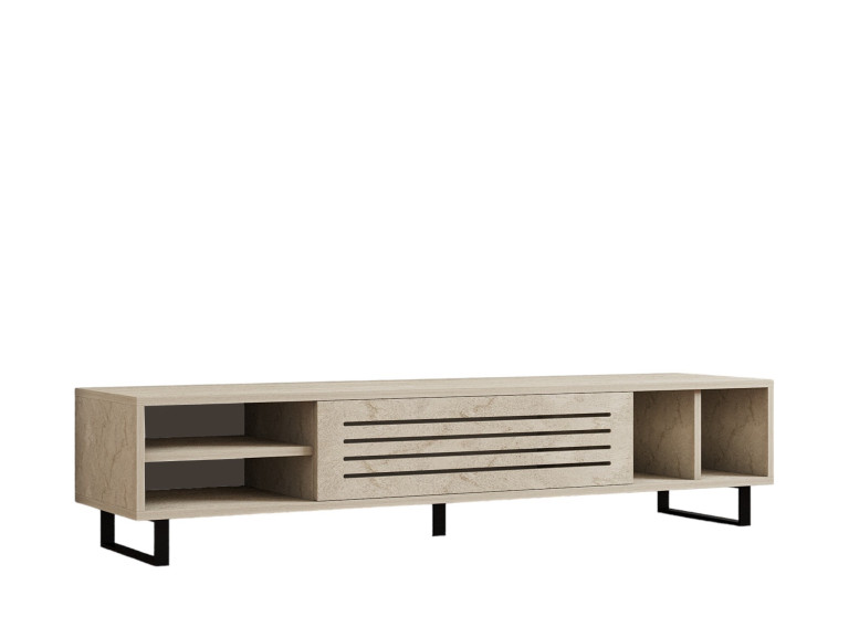 Porta TV in legno "Safir" - 160 x 40 x 35 cm - Travertino