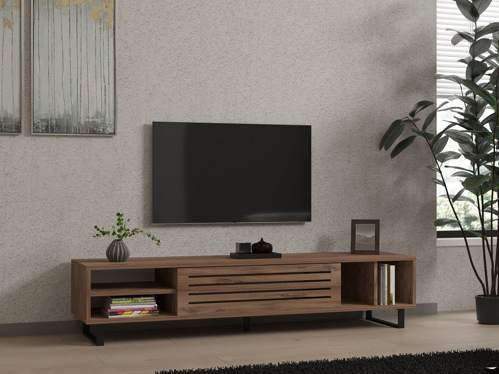 Porta TV in legno "Safir" 160 x 40 x 35 cm - Pino Atlantico
