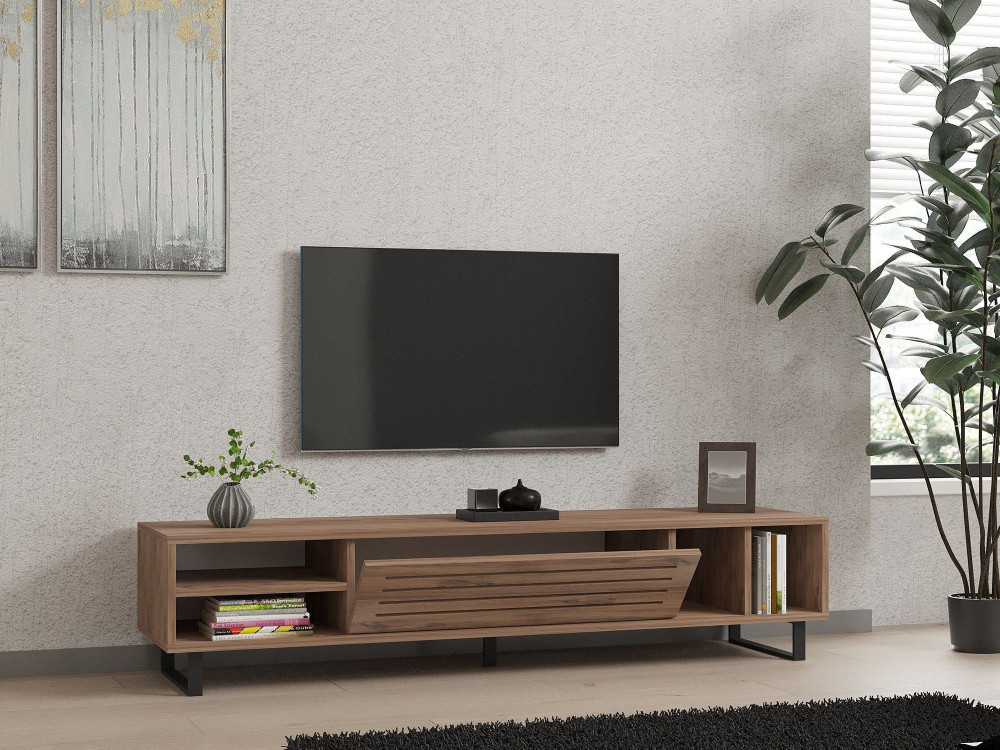 Porta TV in legno "Safir" 160 x 40 x 35 cm - Pino Atlantico