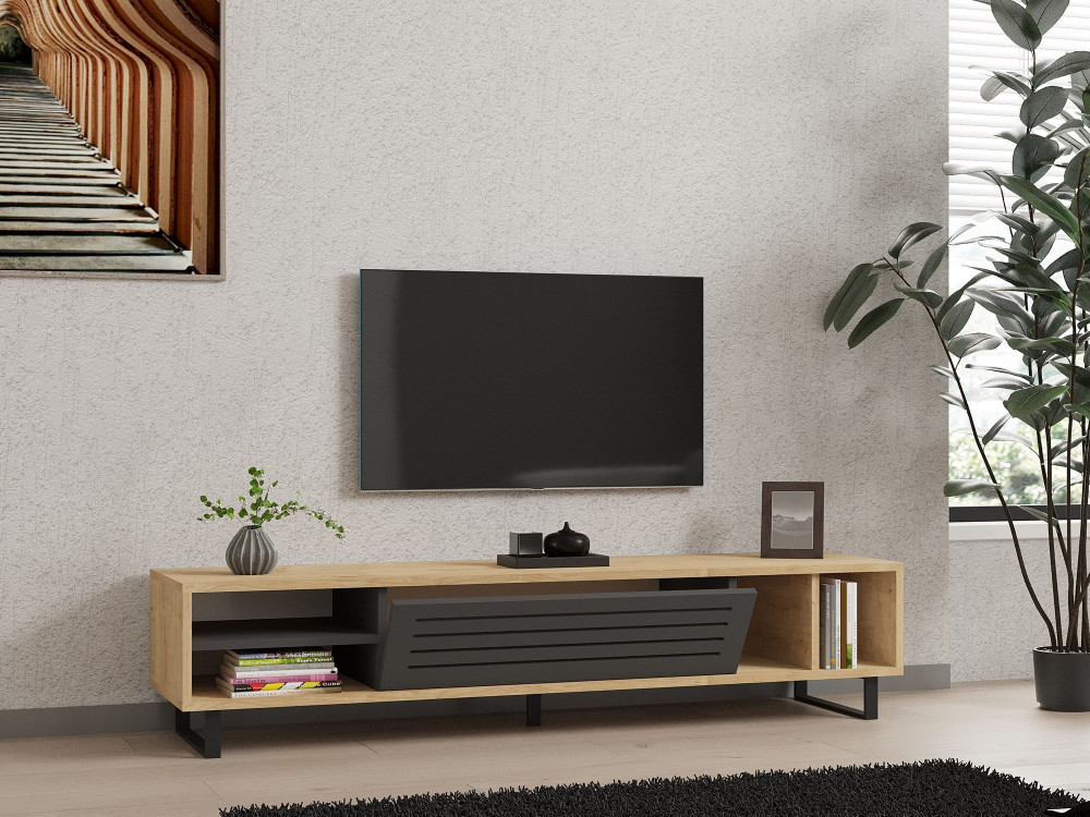 Porta TV in legno "Safir" 160 x 40 x 35 cm - Saphir
