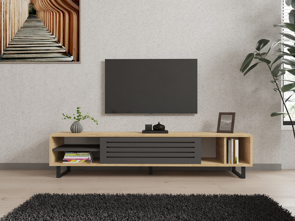 Porta TV in legno "Safir" 160 x 40 x 35 cm - Saphir