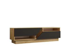 Porta TV in legno "Yaprak" - 160 x 40 x 45 cm - Saphir, Antracite