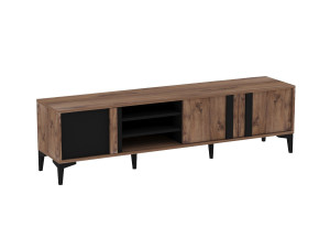 Porta TV in legno "Mengu" - 180 x 40 x 50 cm - Atlantic, Antracite