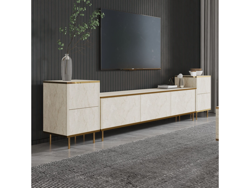 Porta TV in legno "Imaj" - 260 x 35 x 60 cm - TravertinOr