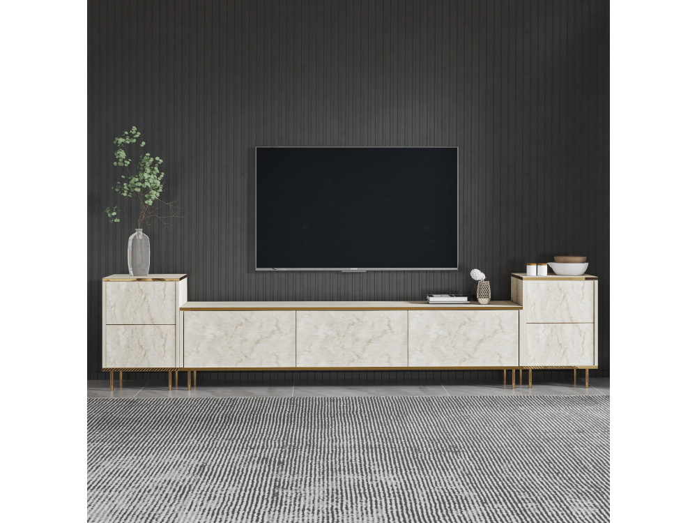 Porta TV in legno "Imaj" - 260 x 35 x 60 cm - TravertinOr