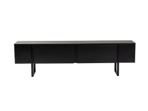 Porta TV in legno "Serenity" - 180 x 29 x 50 cm - Nero