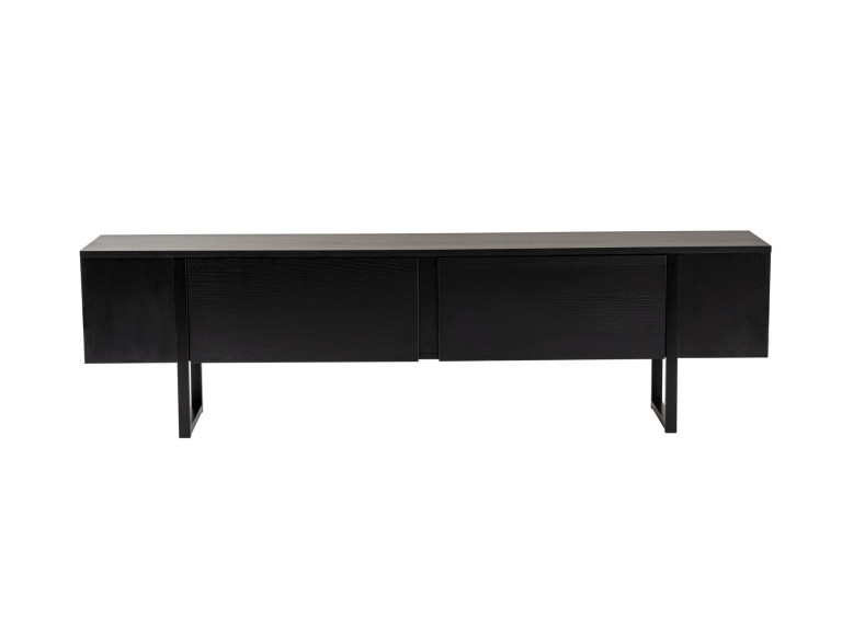Porta TV in legno "Serenity" - 180 x 29 x 50 cm - Nero