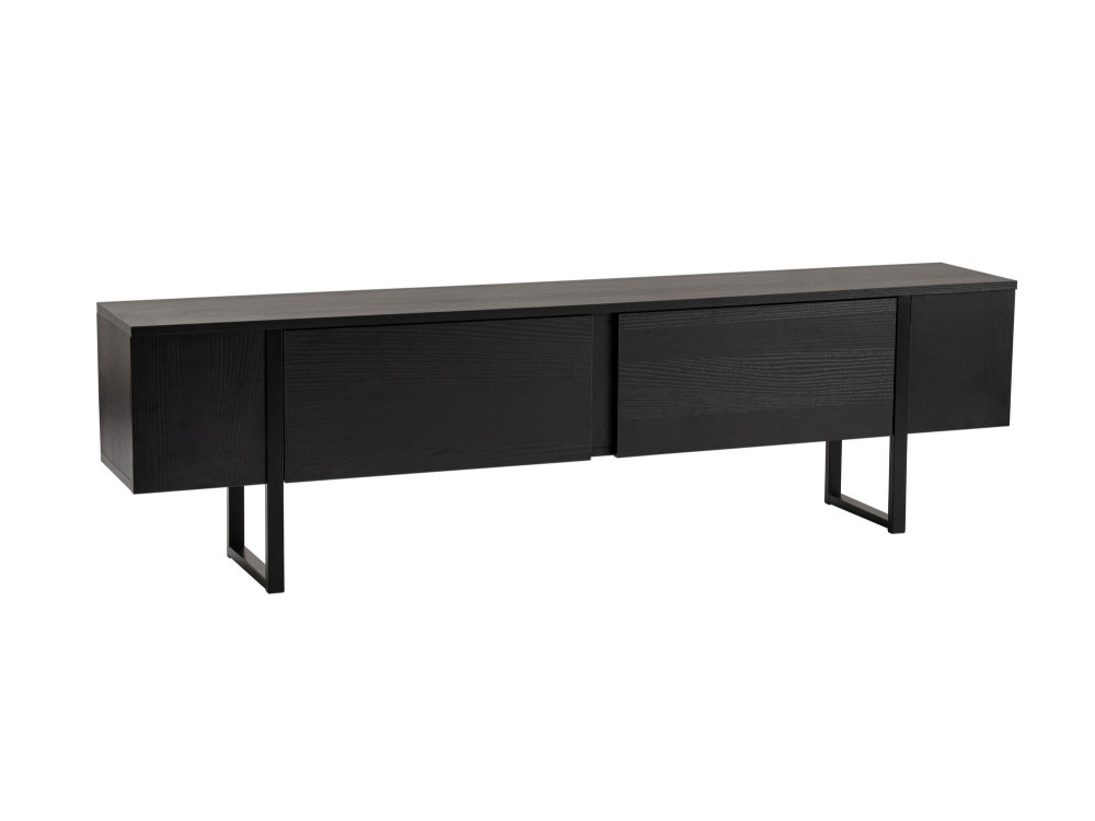 Porta TV in legno "Serenity" - 180 x 29 x 50 cm - Nero