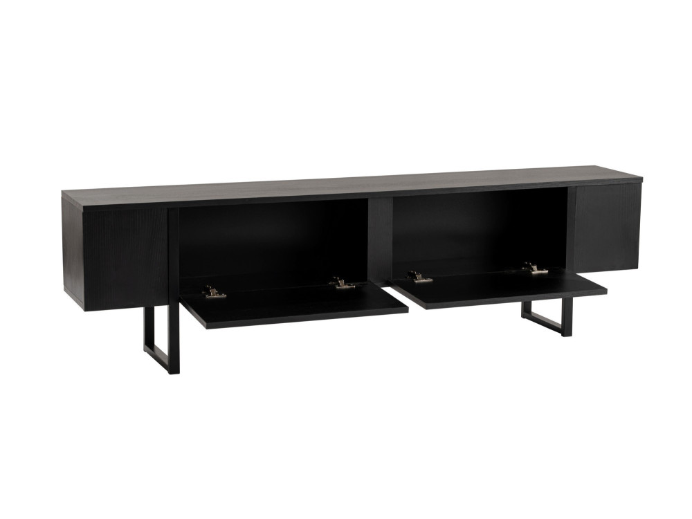Porta TV in legno "Serenity" - 180 x 29 x 50 cm - Nero