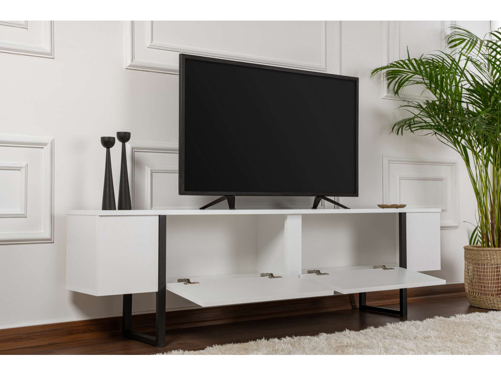 Mobile TV in legno "Serenity" 180 x 30 x 45 cm - Bianco