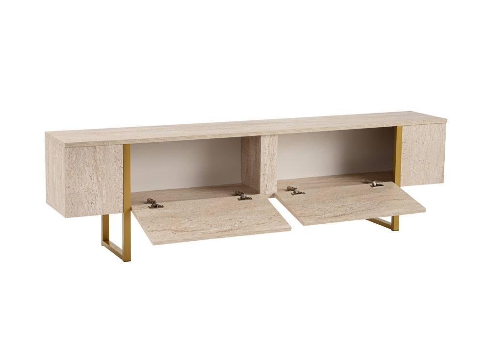 Mobile TV in legno "Serenity" 180 x 30 x 50 cm - Travertino