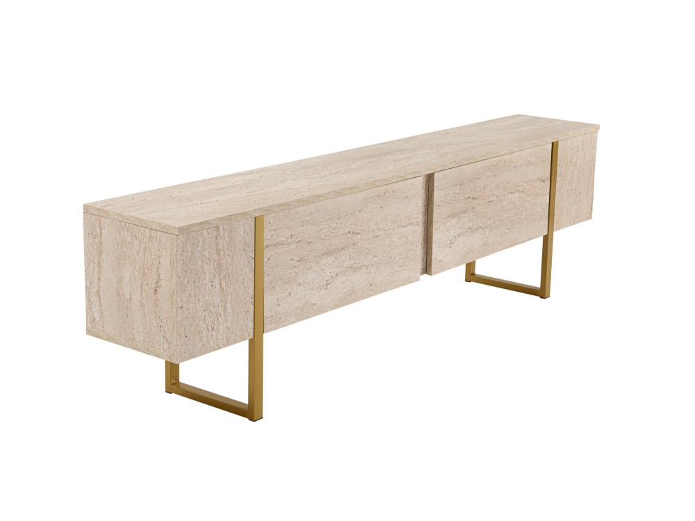 Mobile TV in legno "Serenity" 180 x 30 x 50 cm - Travertino