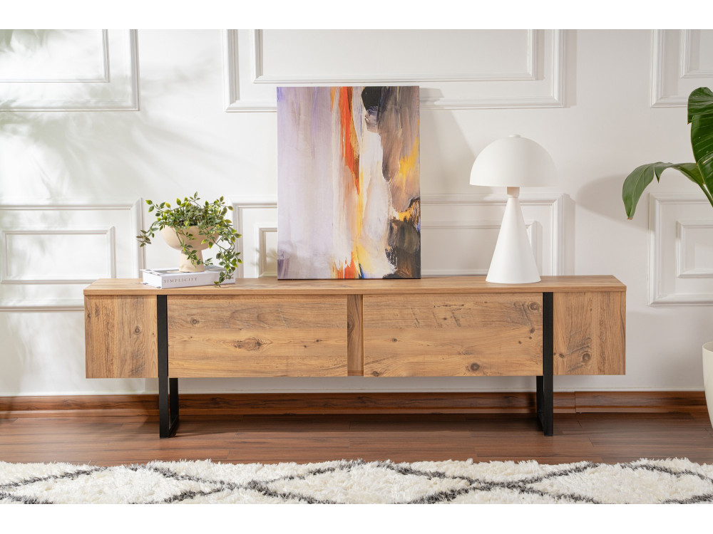 Mobile TV in legno "Serenity" 180 x 30 x 50 cm - Pino Atlantico