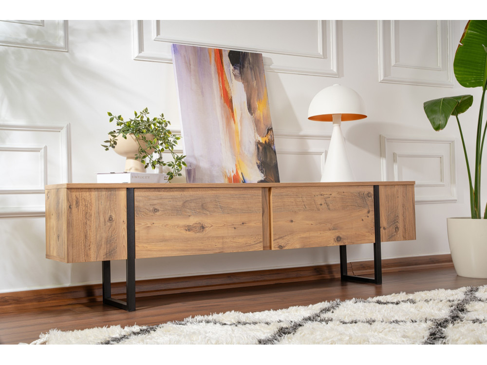 Mobile TV in legno "Serenity" 180 x 30 x 50 cm - Pino Atlantico