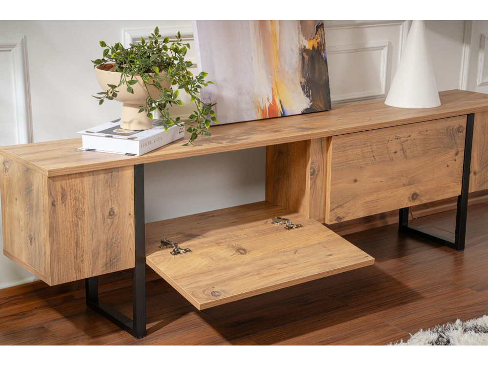 Mobile TV in legno "Serenity" 180 x 30 x 50 cm - Pino Atlantico