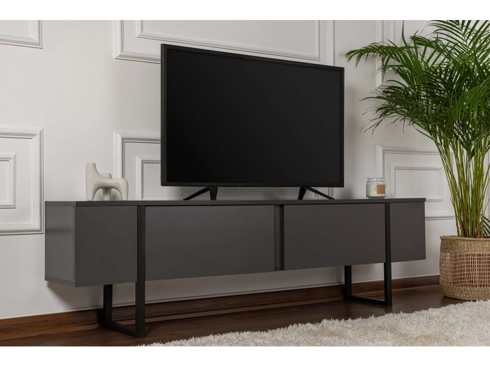 Mobile TV in legno "Serenity" 180 x 30 x 50 cm - Antracite