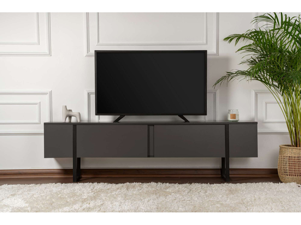 Mobile TV in legno "Serenity" 180 x 30 x 50 cm - Antracite