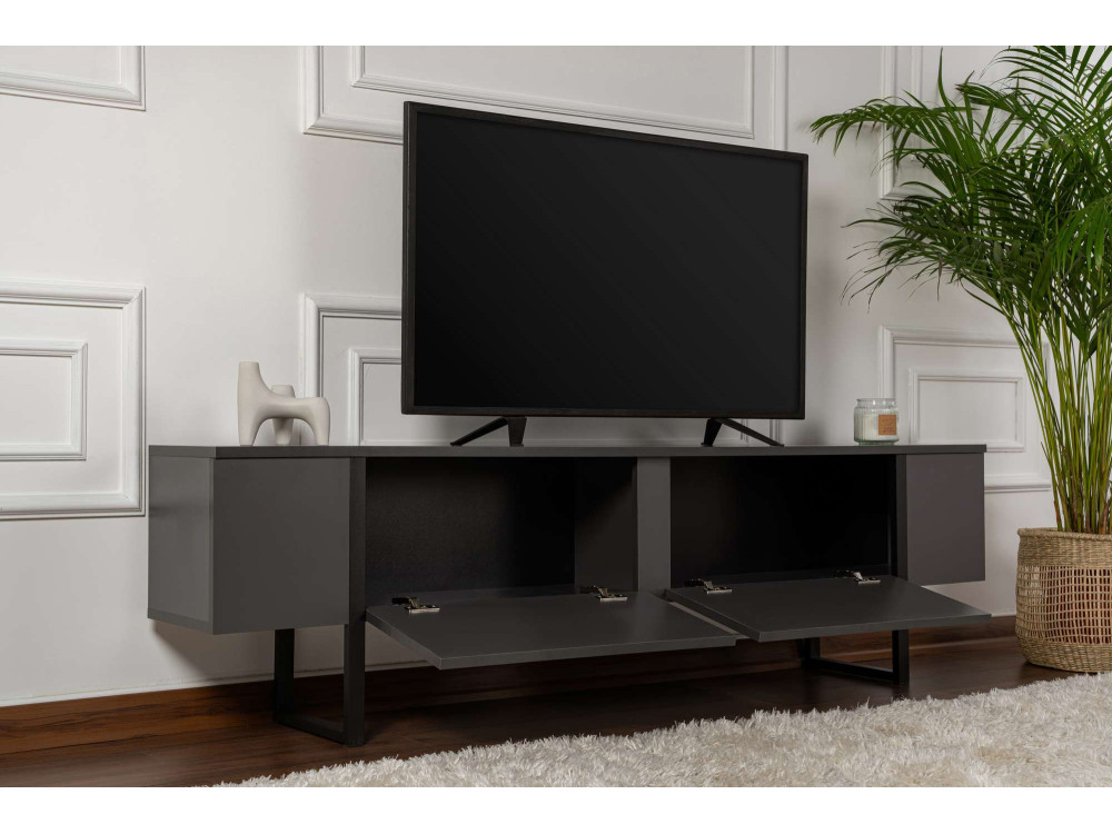 Mobile TV in legno "Serenity" 180 x 30 x 50 cm - Antracite
