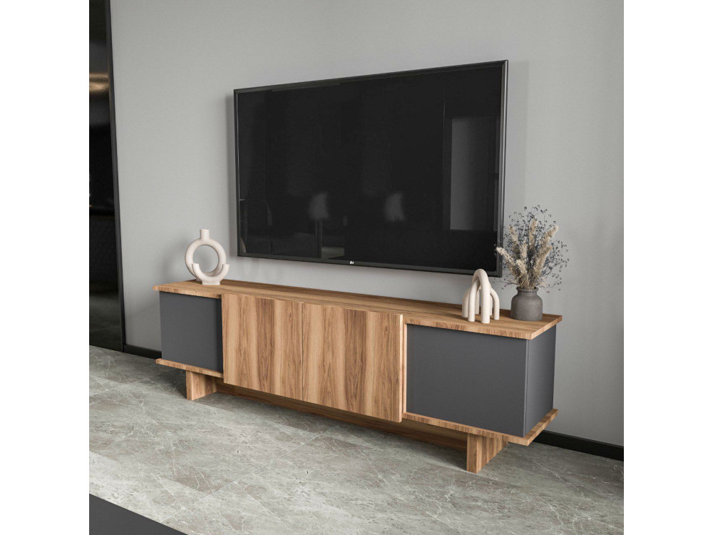 Mobile TV in legno "Diana" 180 x 33 x 50 cm - Antracite