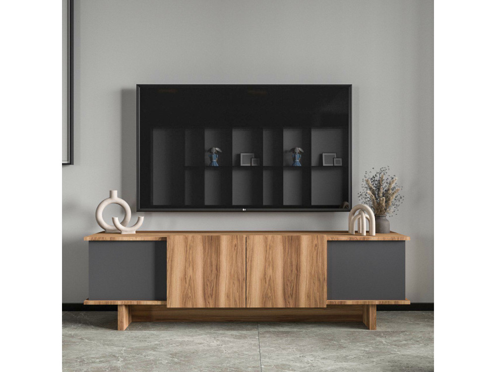 Mobile TV in legno "Diana" 180 x 33 x 50 cm - Antracite