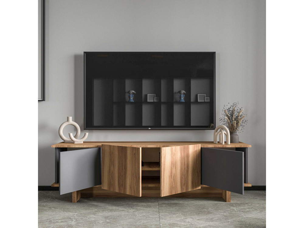 Mobile TV in legno "Diana" 180 x 33 x 50 cm - Antracite