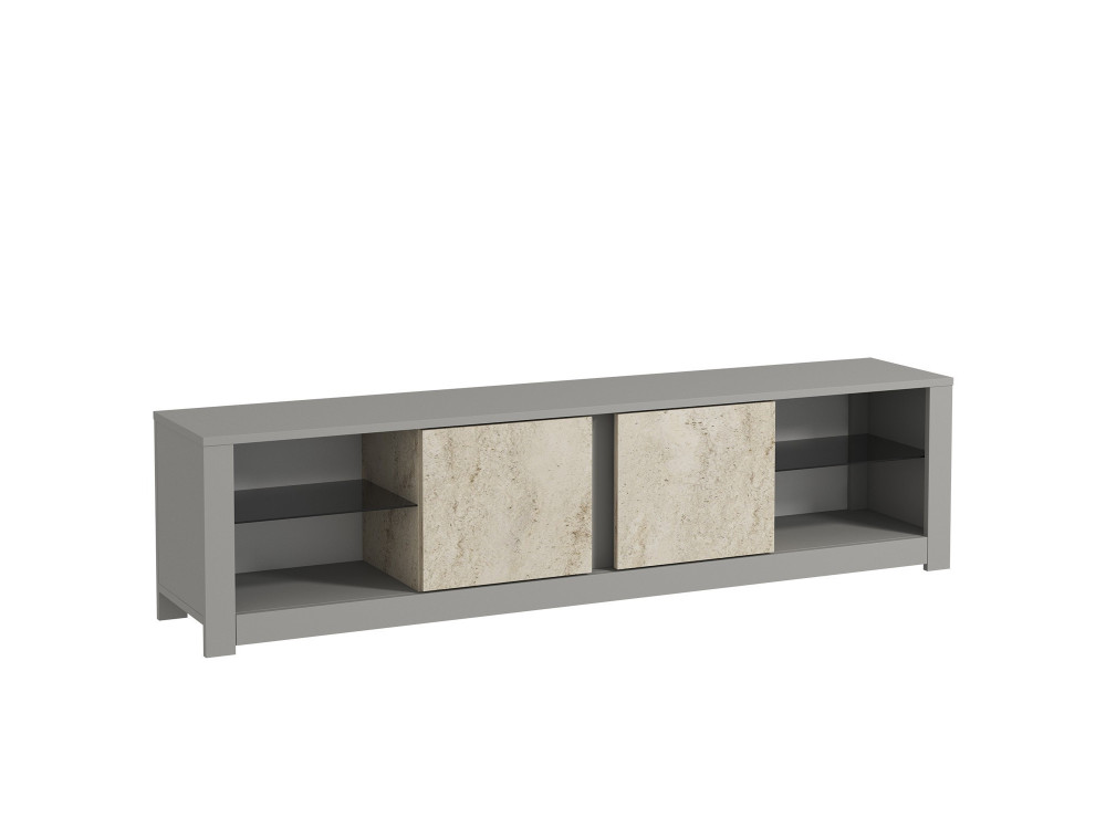 Porta TV in legno "Aydos" 180 x 35 x 45 cm - Grigio